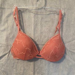 Calvin Klein Tangerine Lace Lined Bra - Size 34B